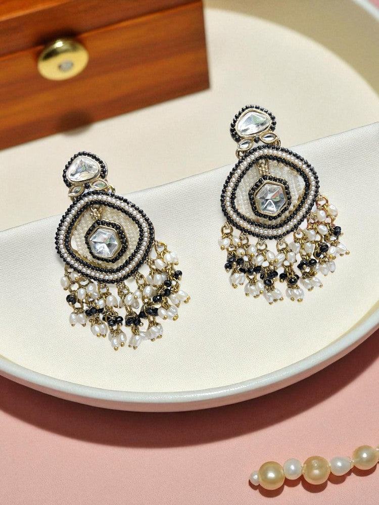 Black Chandbali Earrings