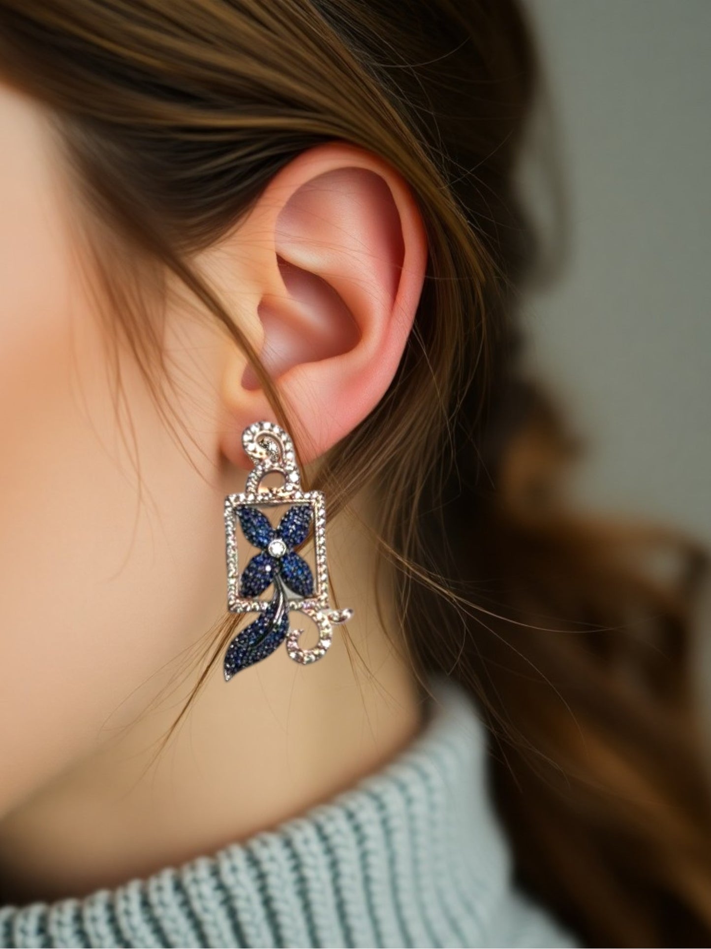 Blue Gold Amina Studs