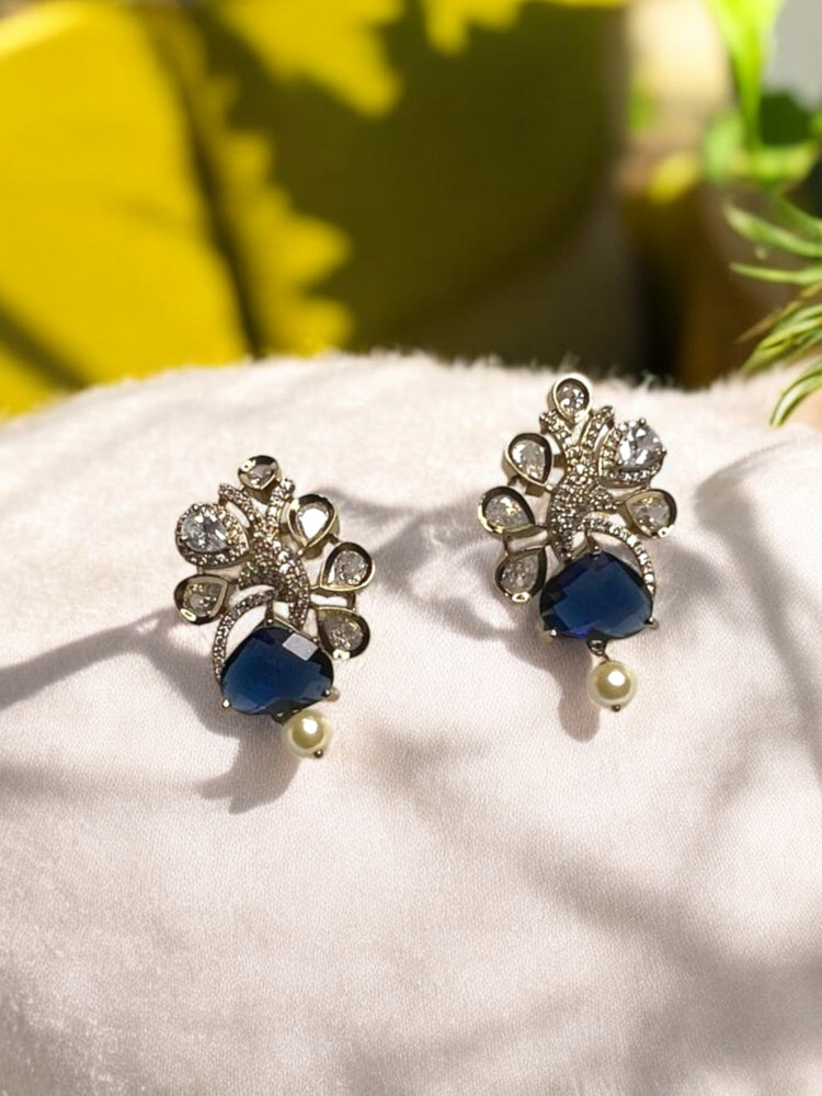 Blue Anvi Stud Earrings