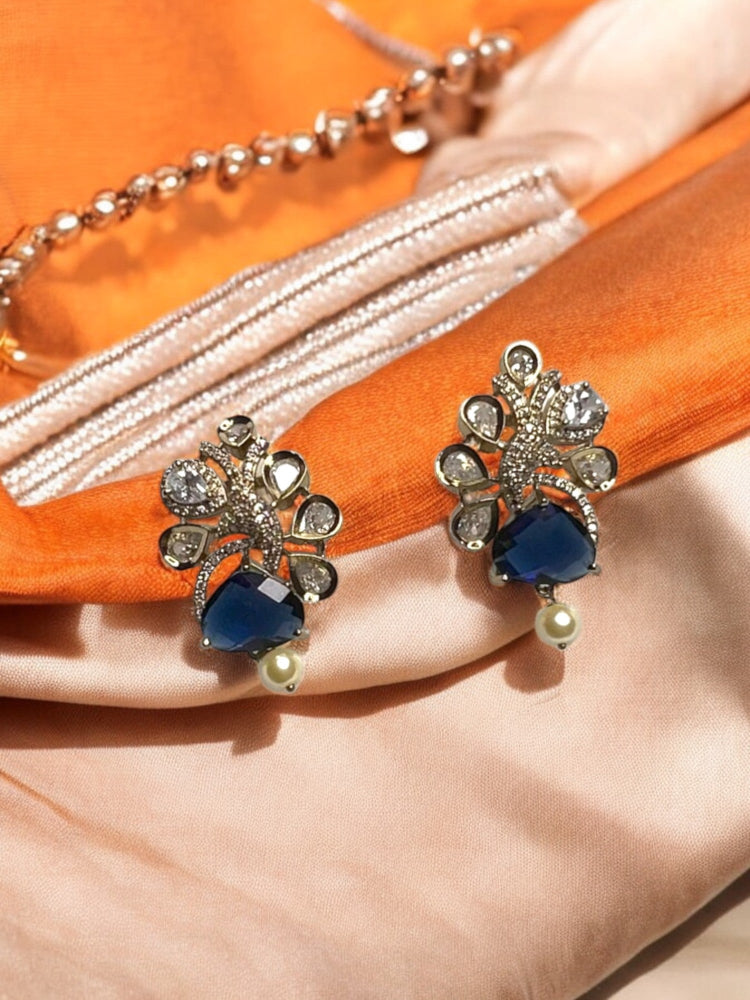 Blue Anvi Stud Earrings