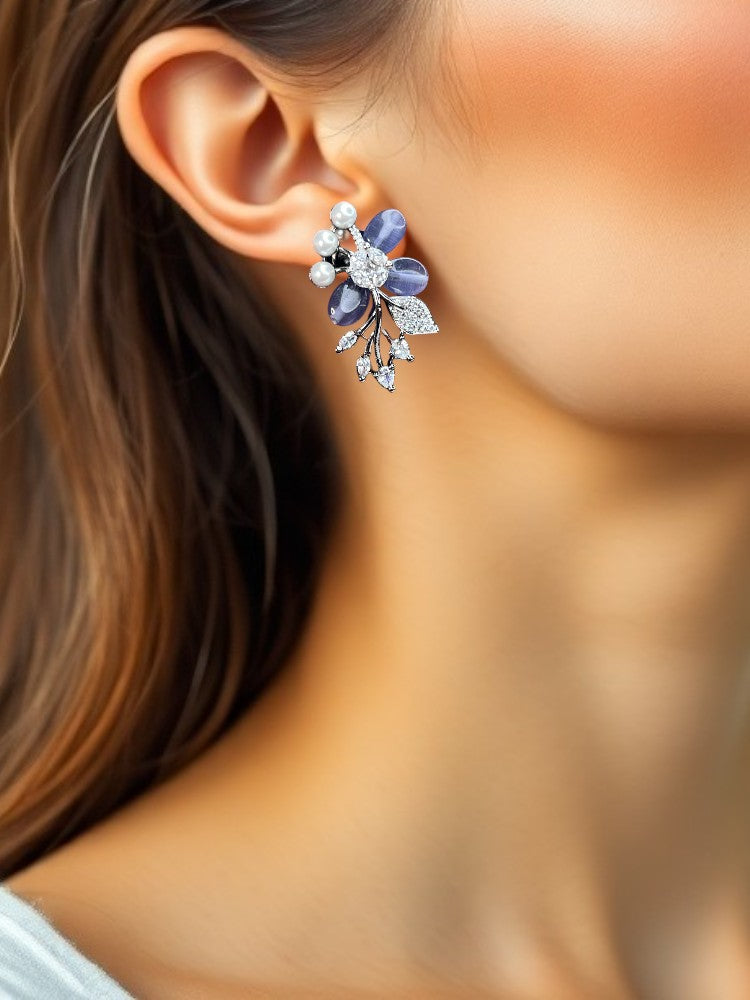 Purple Ira Stud Earrings