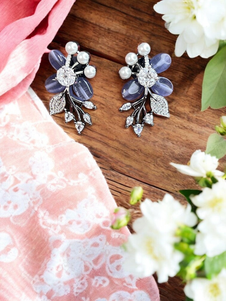 Purple Ira Stud Earrings