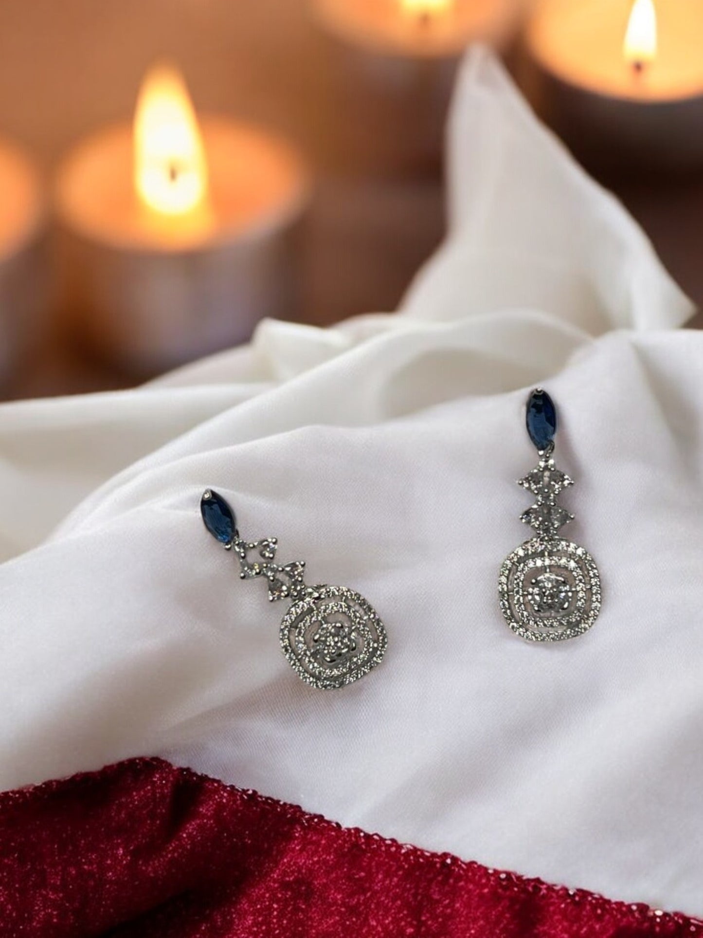 Blue Ishita Dangler Earrings
