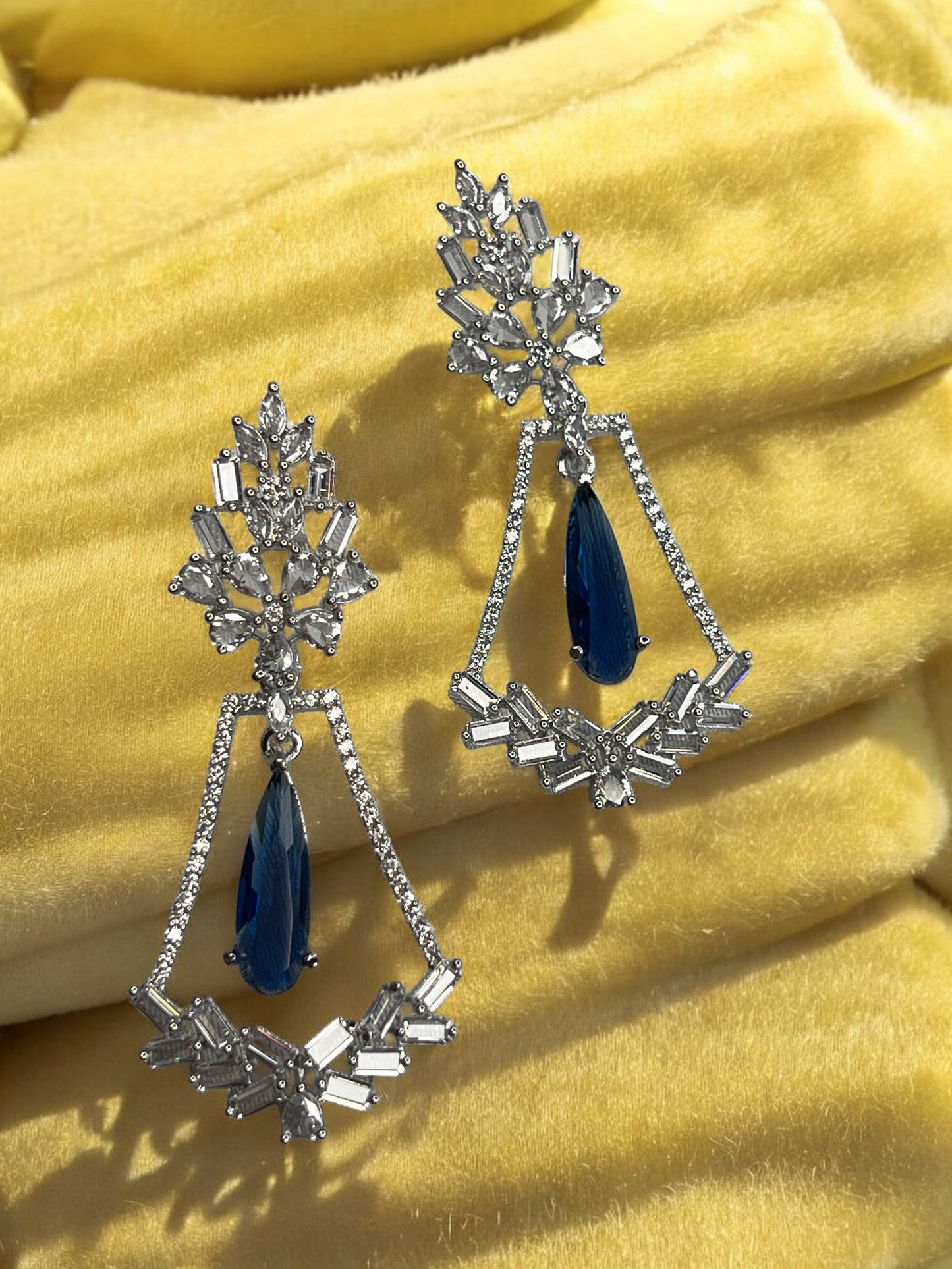 Blue Mansi Dangler Earrings