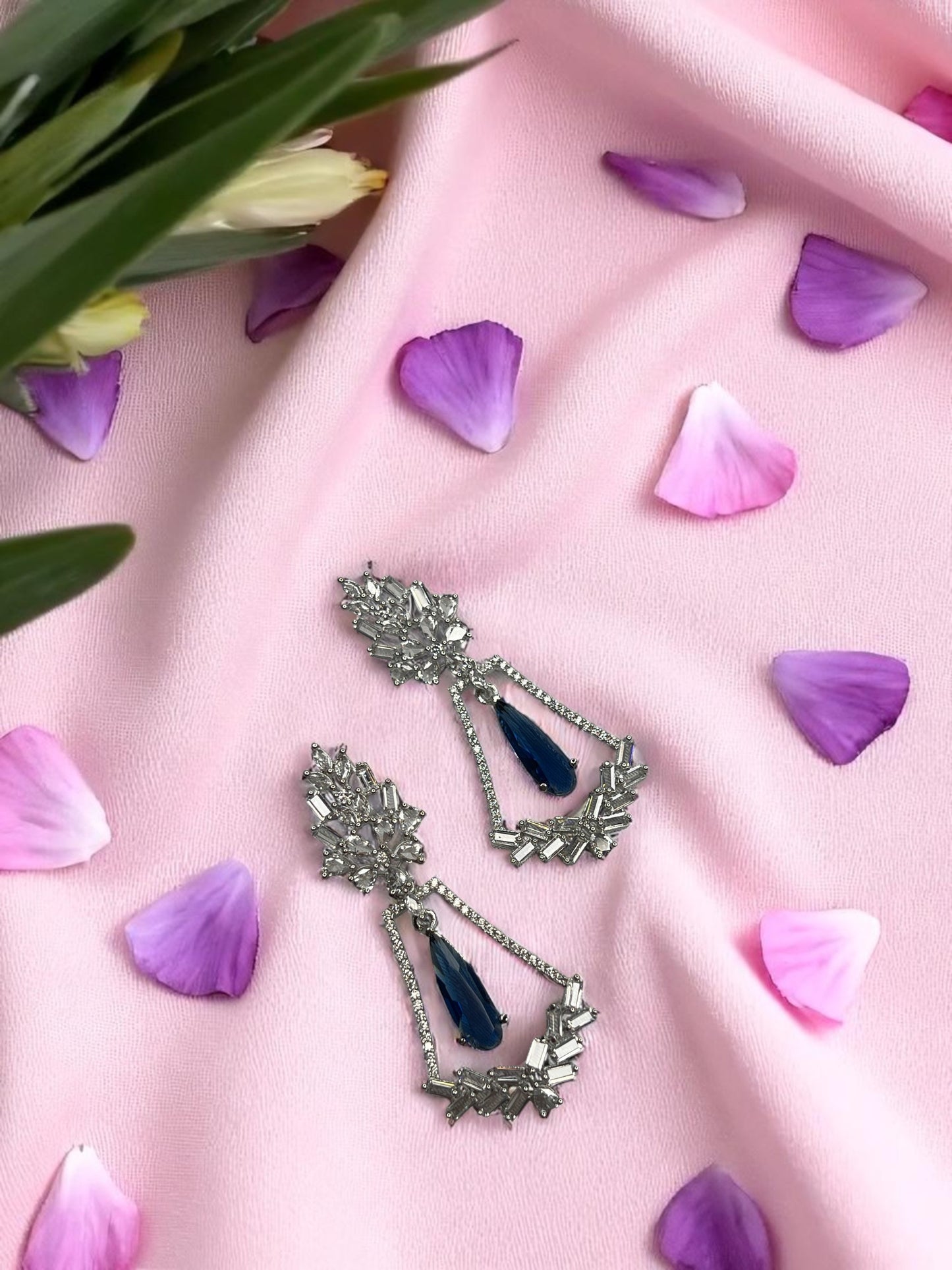 Blue Mansi Dangler Earrings