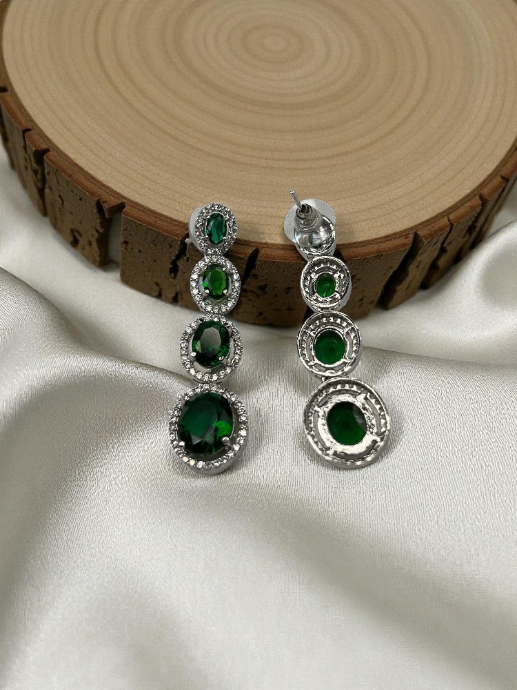 Emerald Nancy Dangler Earrings