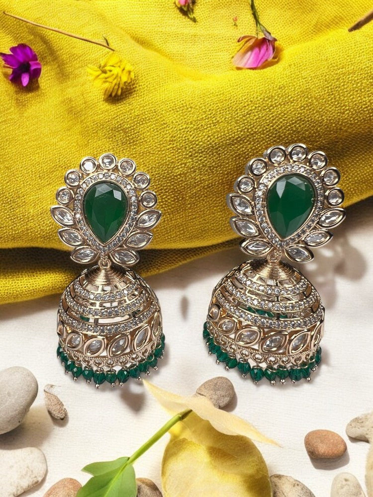 Emerald Heer Jhumkis