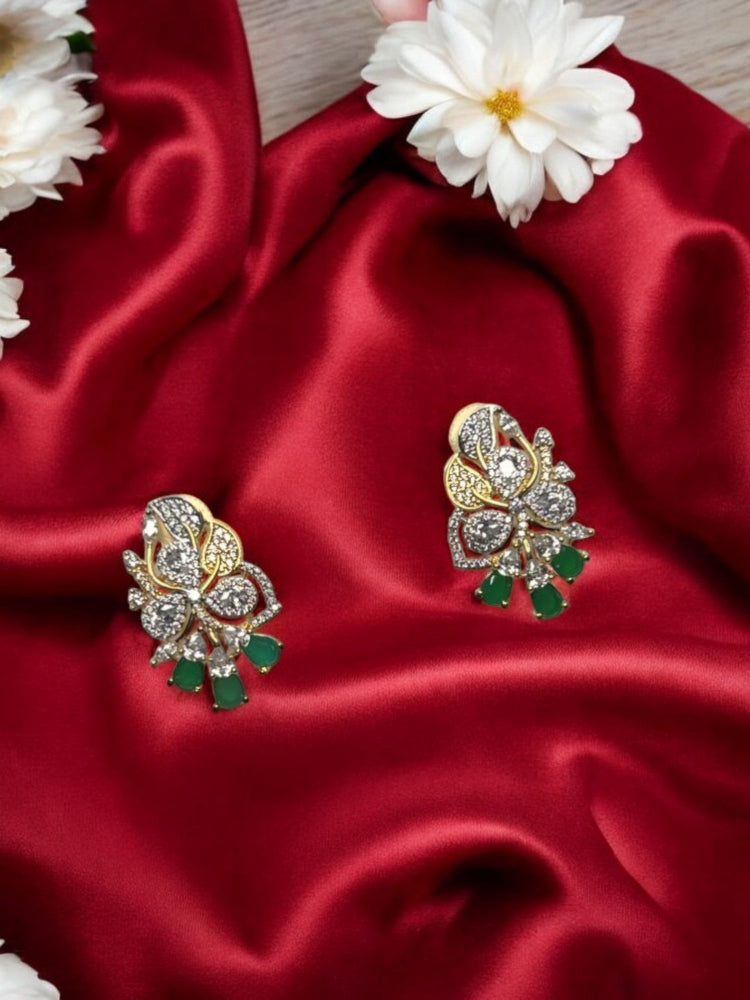Green Nisha Studs