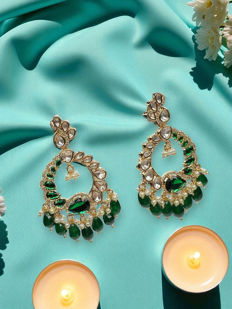 Emerald Samridhi Chandbali Earrings