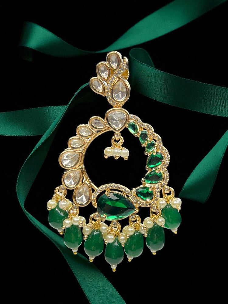 Emerald Samridhi Chandbali Earrings