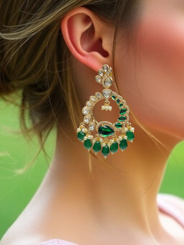 Emerald Samridhi Chandbali Earrings