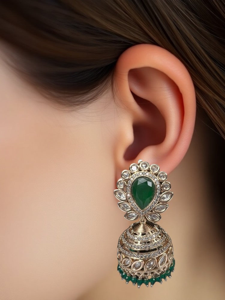 Emerald Heer Jhumkis