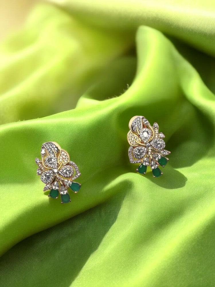 Green Nisha Studs