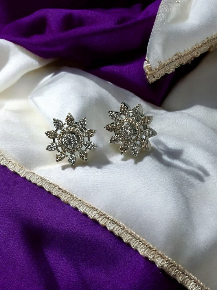 Gold Silver Nirvana Stud Earrings