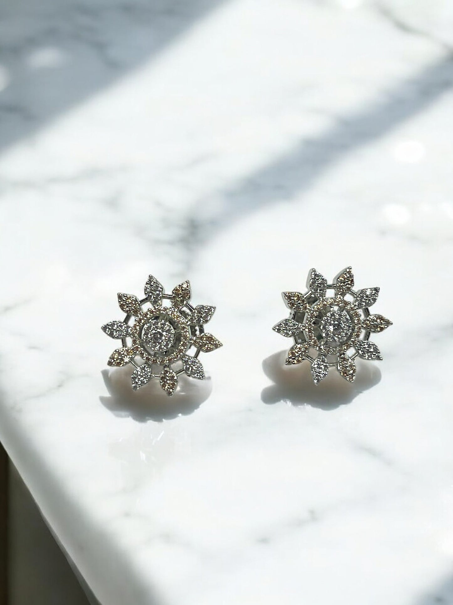 Gold Silver Nirvana Stud Earrings