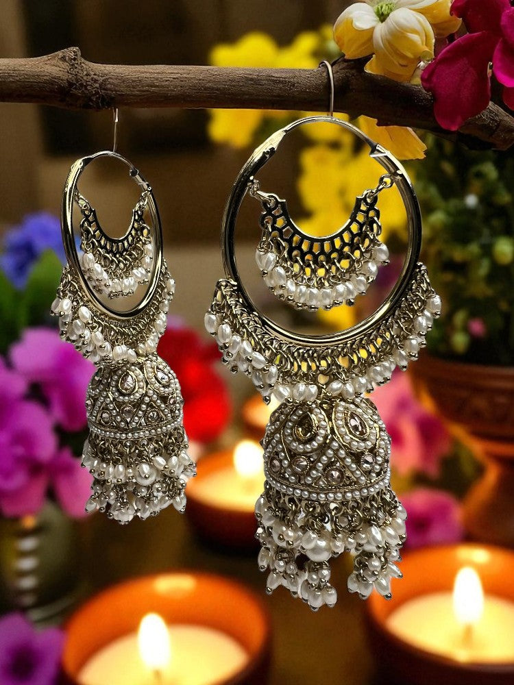Golden Bali Jhumki Earrings