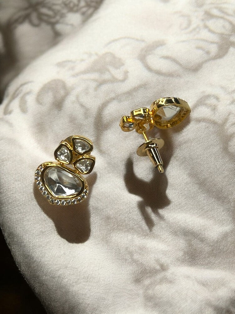 Golden Jasmine Stud Earrings