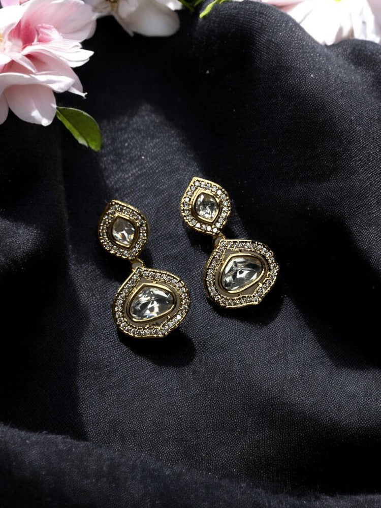 Golden Kashvi Drop Earrings