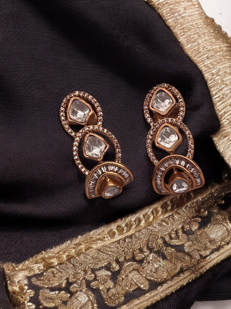 Golden Mrinal Stud Earrings