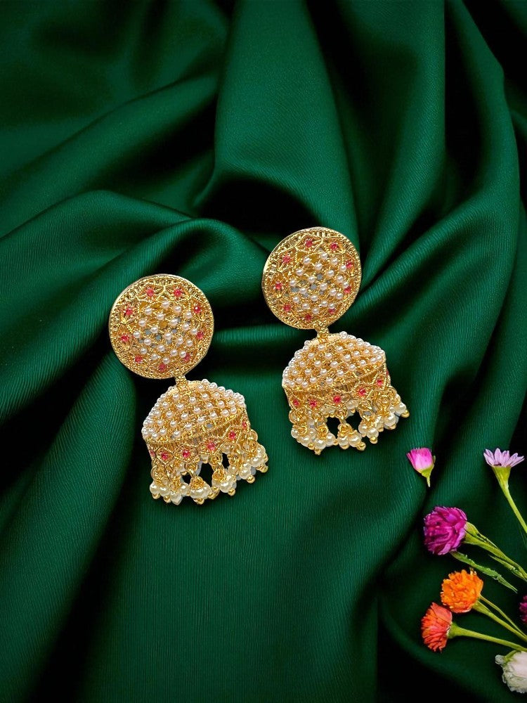 Ruby Charvi Jhumki Earrings
