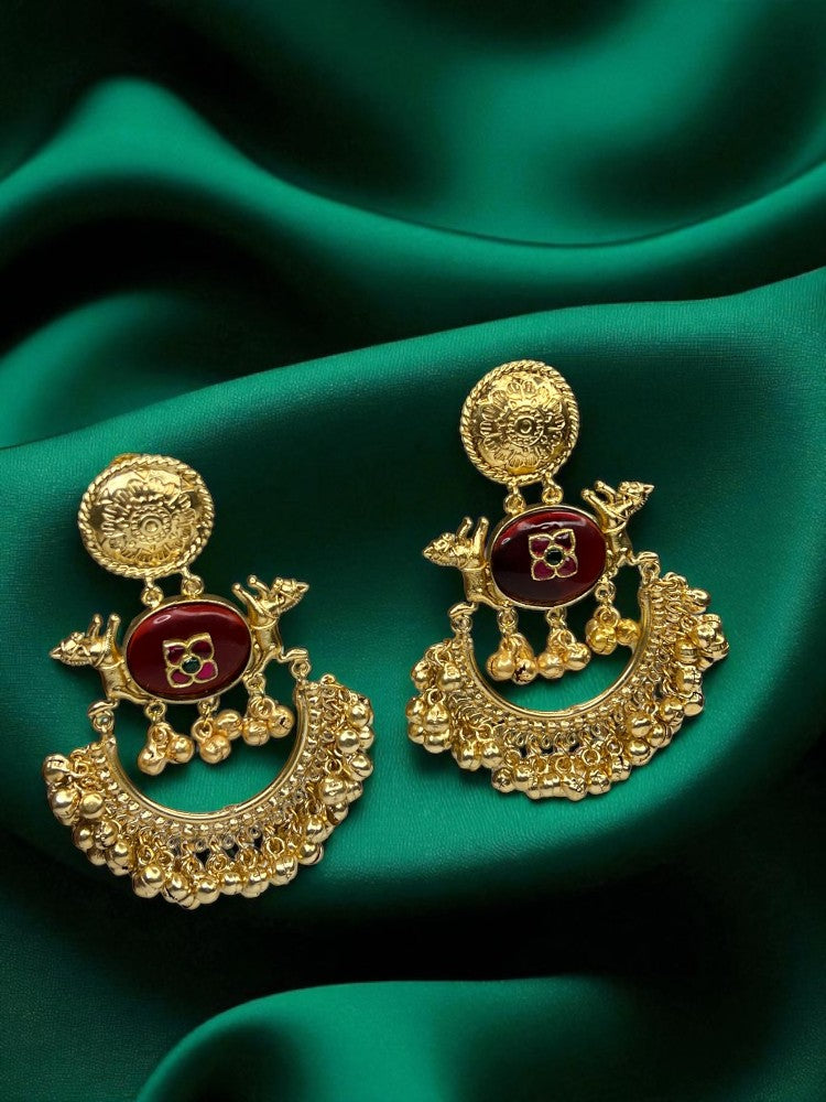 Brass Chandbali Earrings