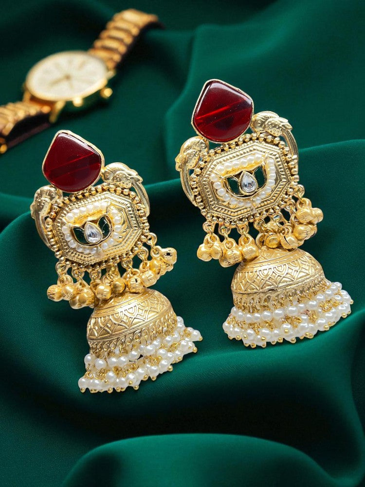 Brass Jhumki Earrings