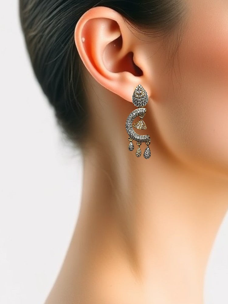 Golden Half Moon Dangler