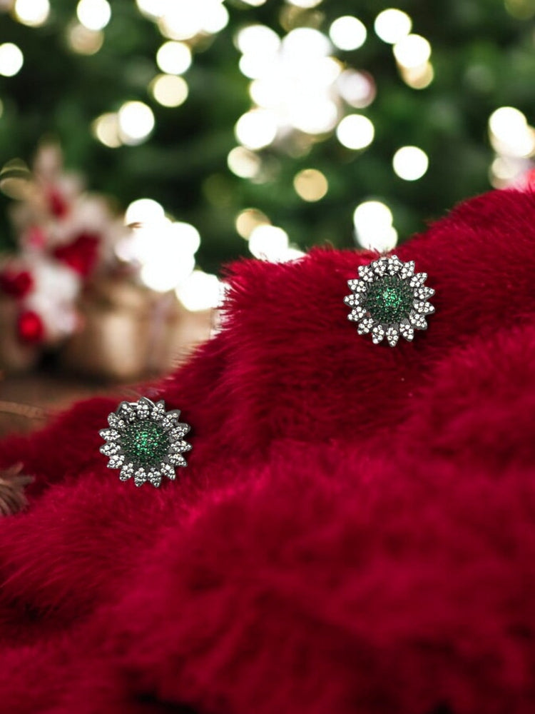Green Radhika Studs