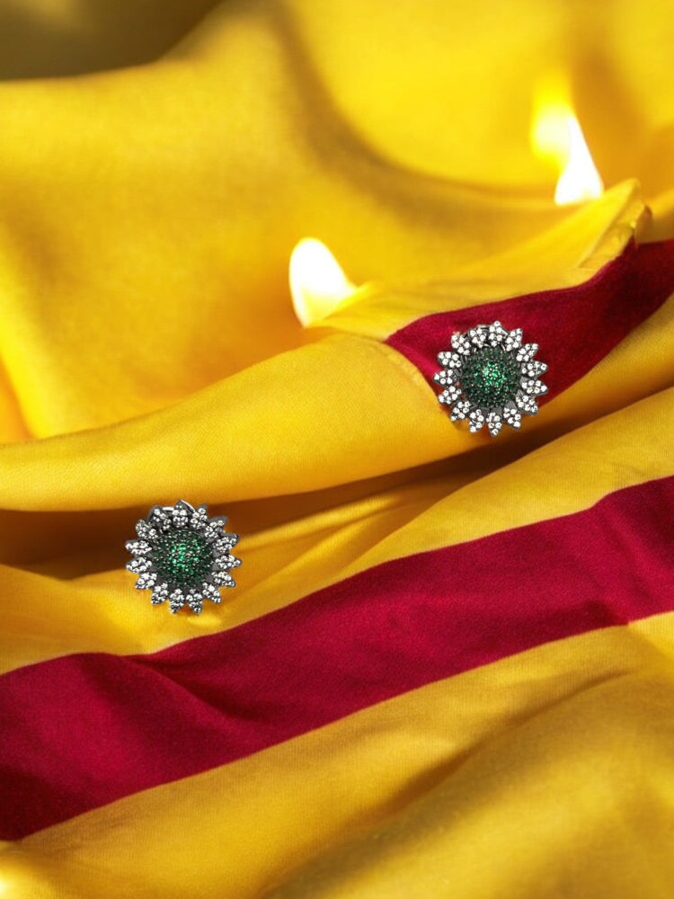 Green Radhika Studs