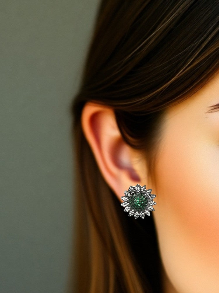 Green Radhika Studs
