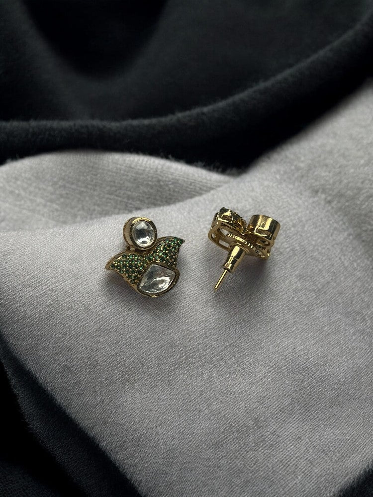 Green Zoya Stud Earrings
