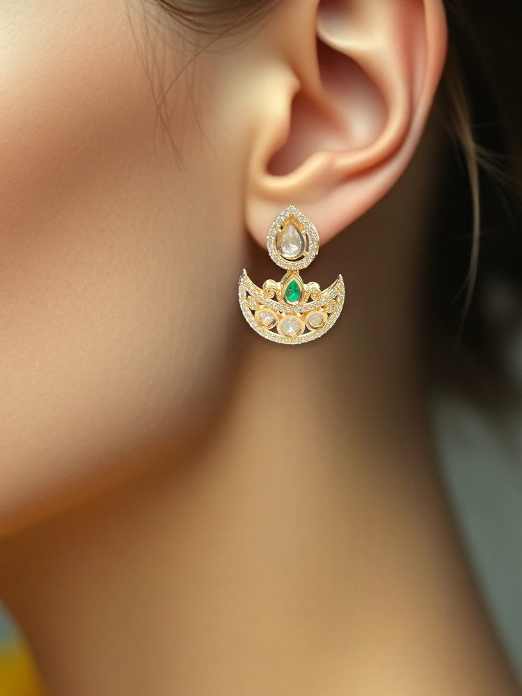 Green Diyaa Drop Earrings