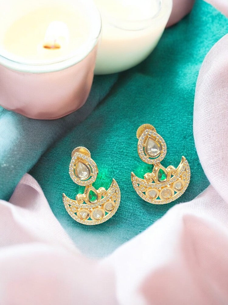 Green Diyaa Drop Earrings