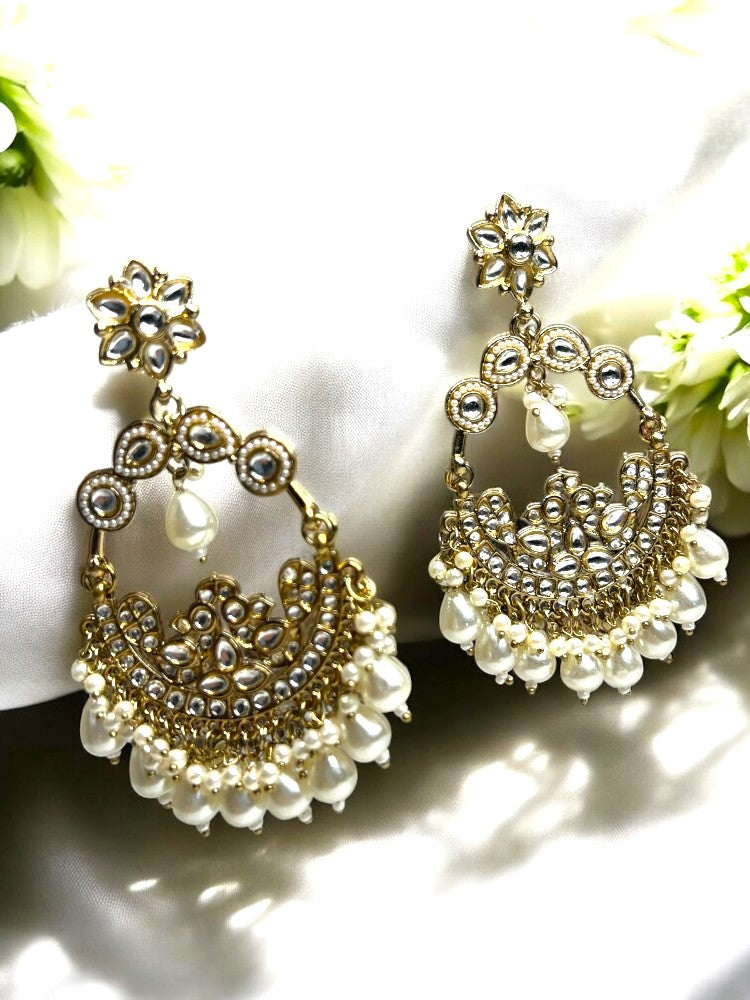 Ivory Anika Chandbali Earrings