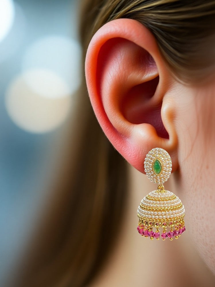 Multicolour Rihana Jhumki Earrings