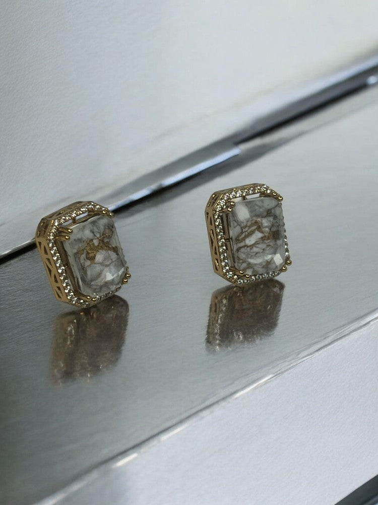 Ivory Zara Stud Earrings