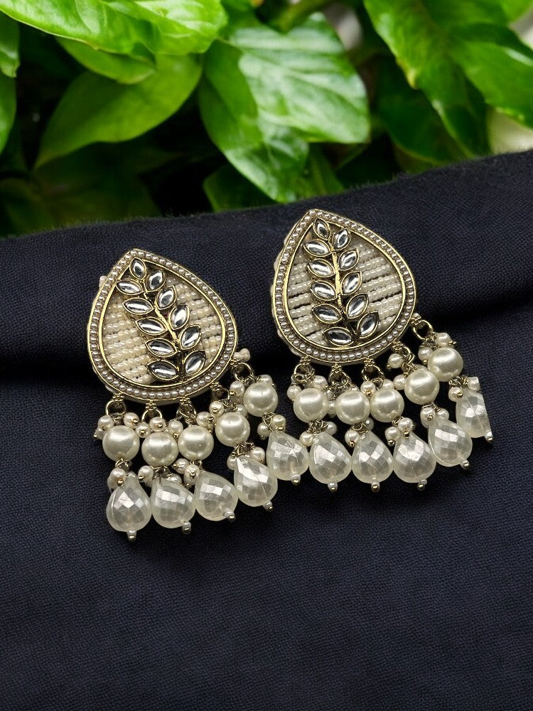 Ivory Kiran Pearl Dangler Earrings