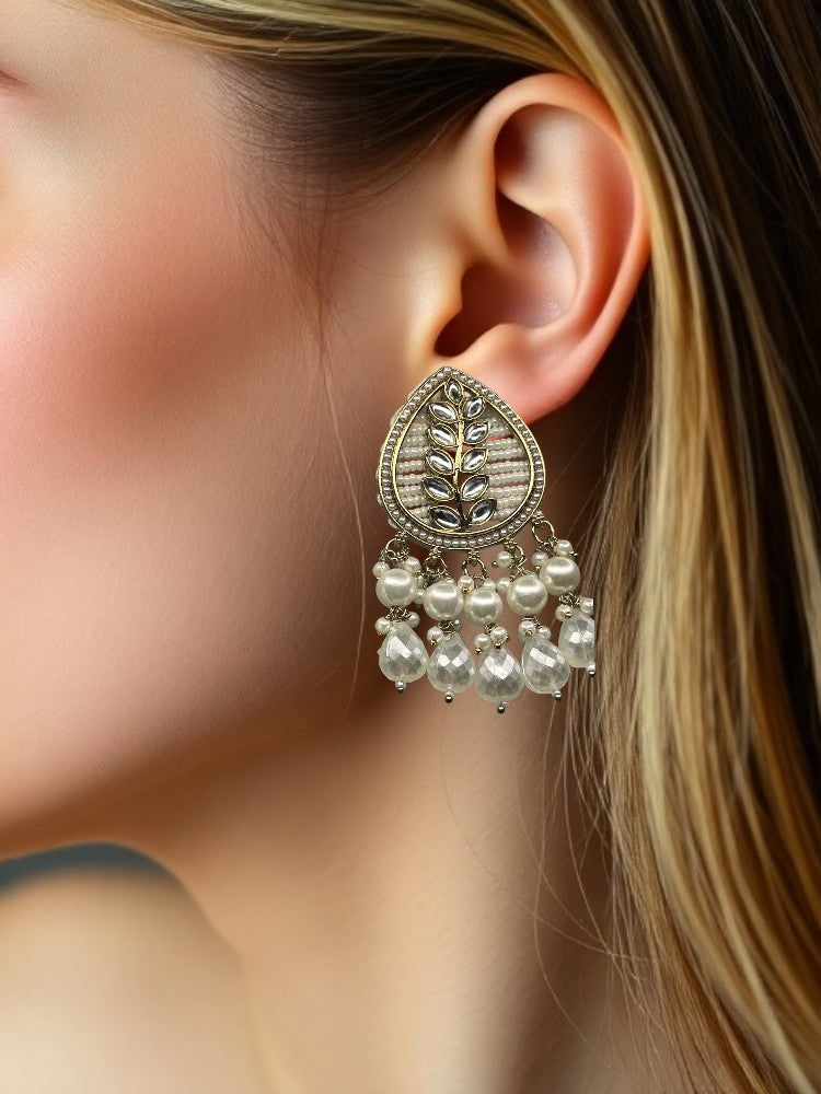 Ivory Kiran Pearl Dangler Earrings