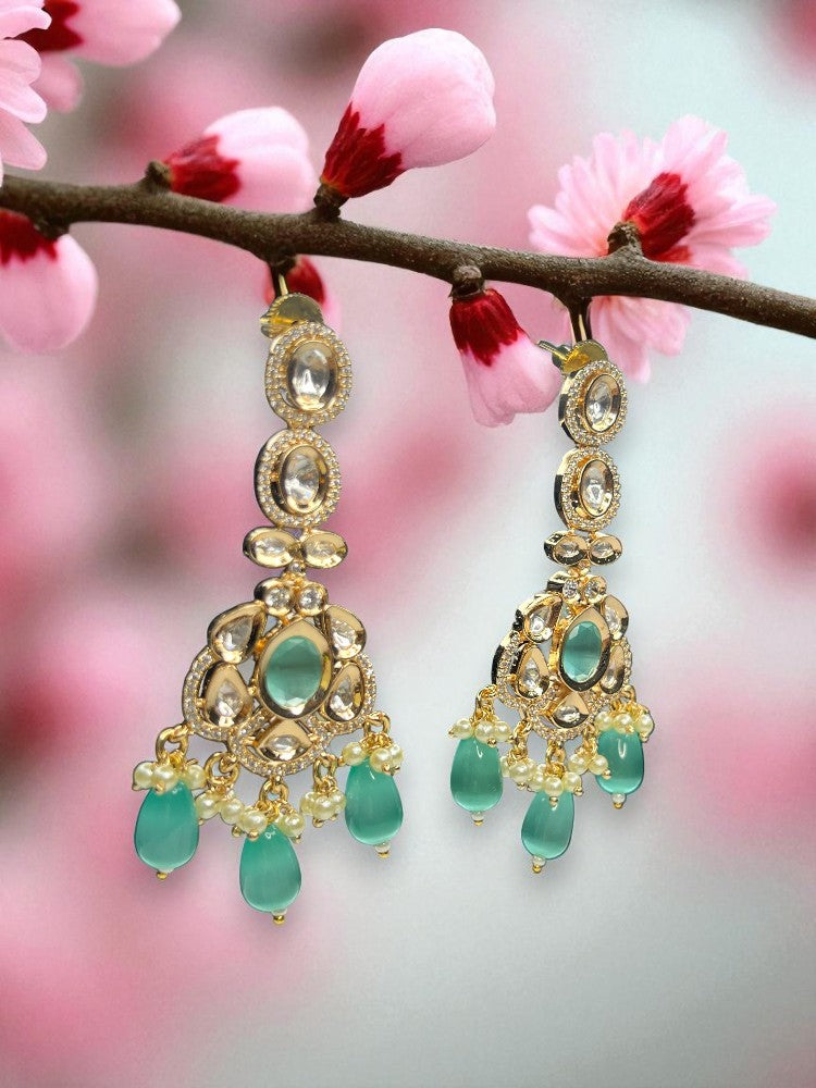 Mint Green Bhakti Dangler Earrings