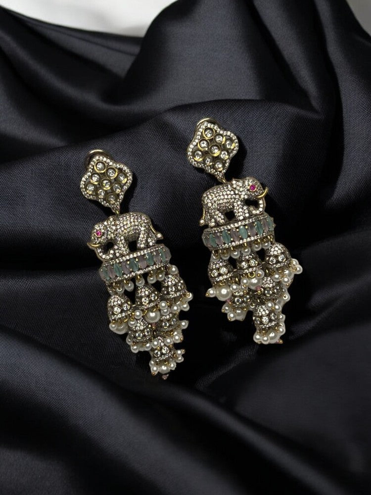 Multicolour Elephant Danglers