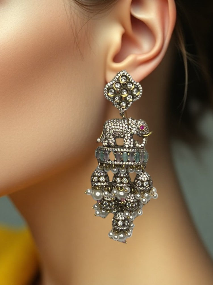 Multicolour Elephant Danglers