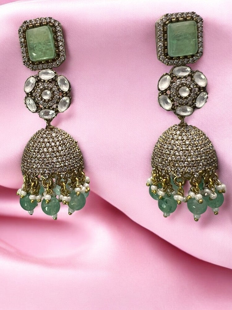 Mint Green Isha Jhumkis