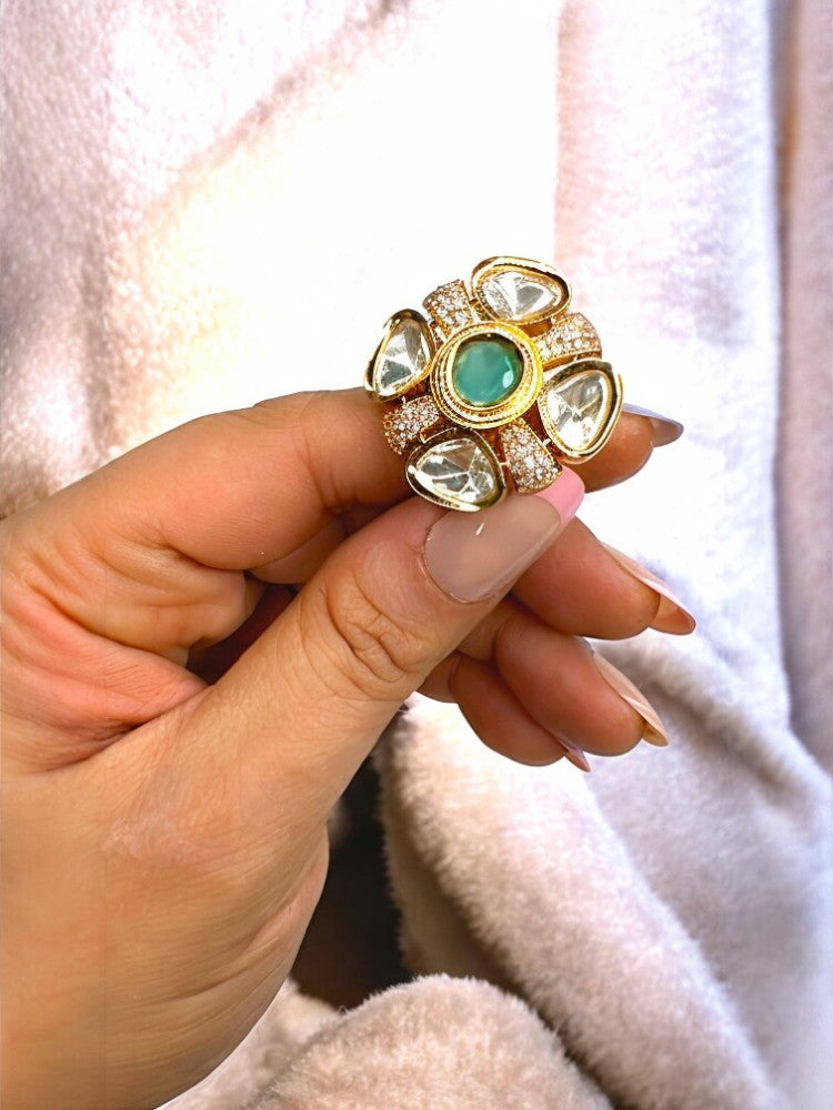 Mint Green Nisha adjustable Ring