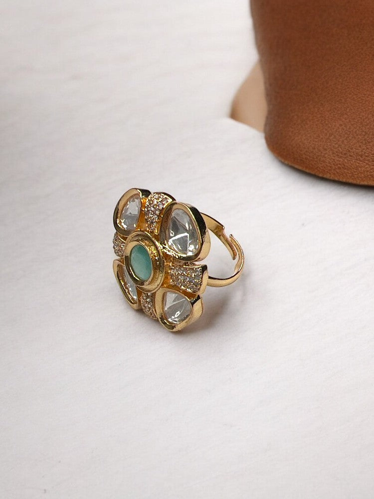 Mint Green Nisha adjustable Ring