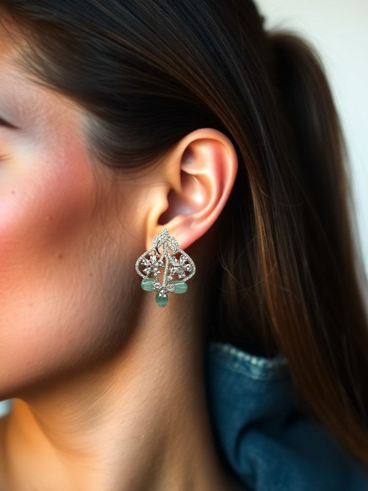 Mint Green Prachi Studs