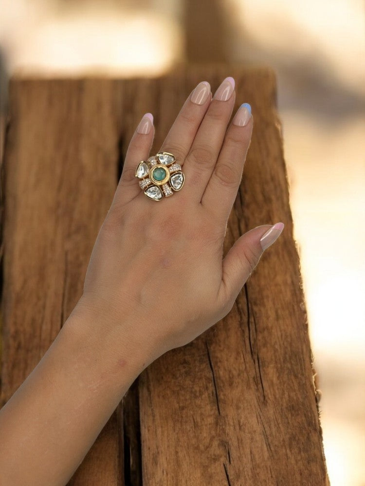 Mint Green Nisha adjustable Ring
