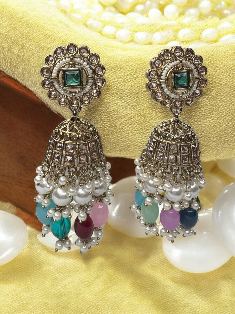 Multicolour Adhaya Jhumkis
