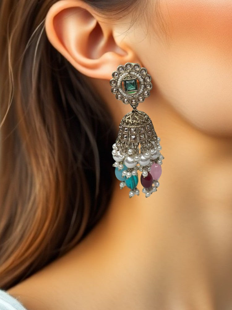 Multicolour Adhaya Jhumkis
