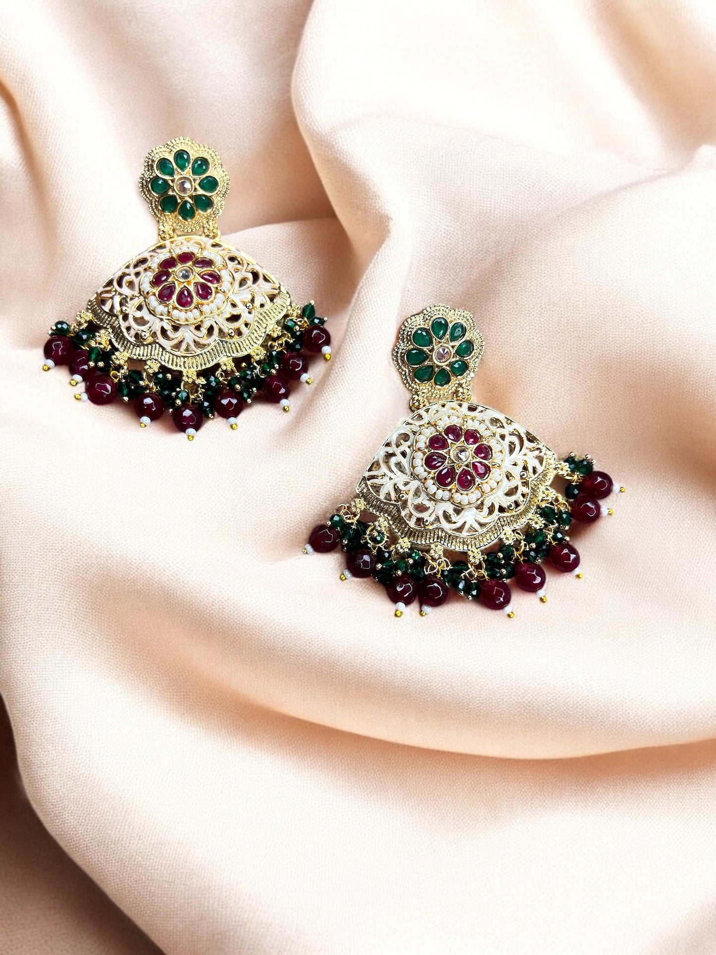 Multicolour Aishani Chandbali Earrings
