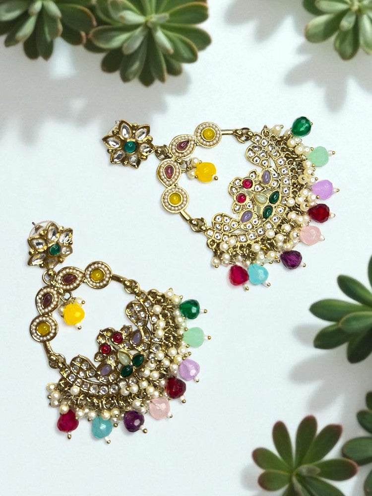 Multicolour Anika Chandbali Earrings